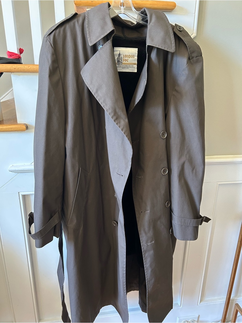 London Fog Men's Trench Coat in Brown